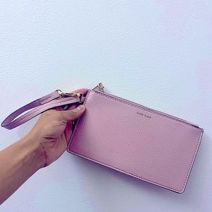 New Anne Klein Pink Wallet Clutch Wristlet School Office
